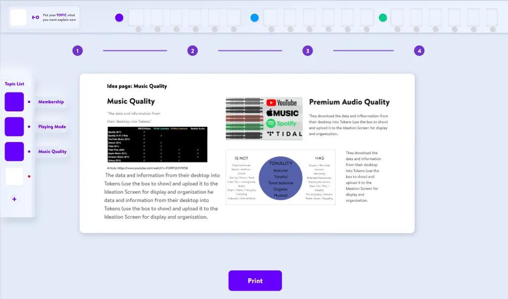 Step 4 Output — editing the topic page layout