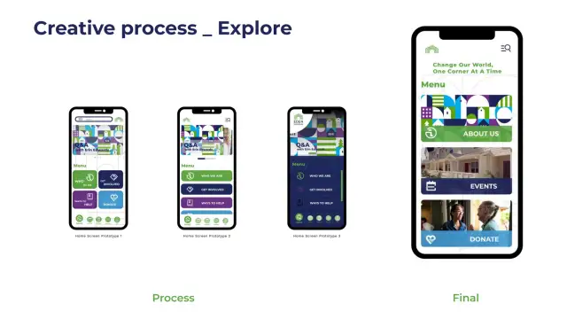 Eden Housing home screen design exploration