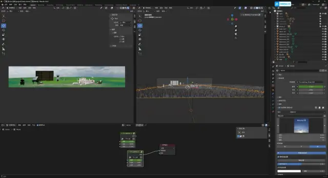 TouchDesigner network controlling the generated environment