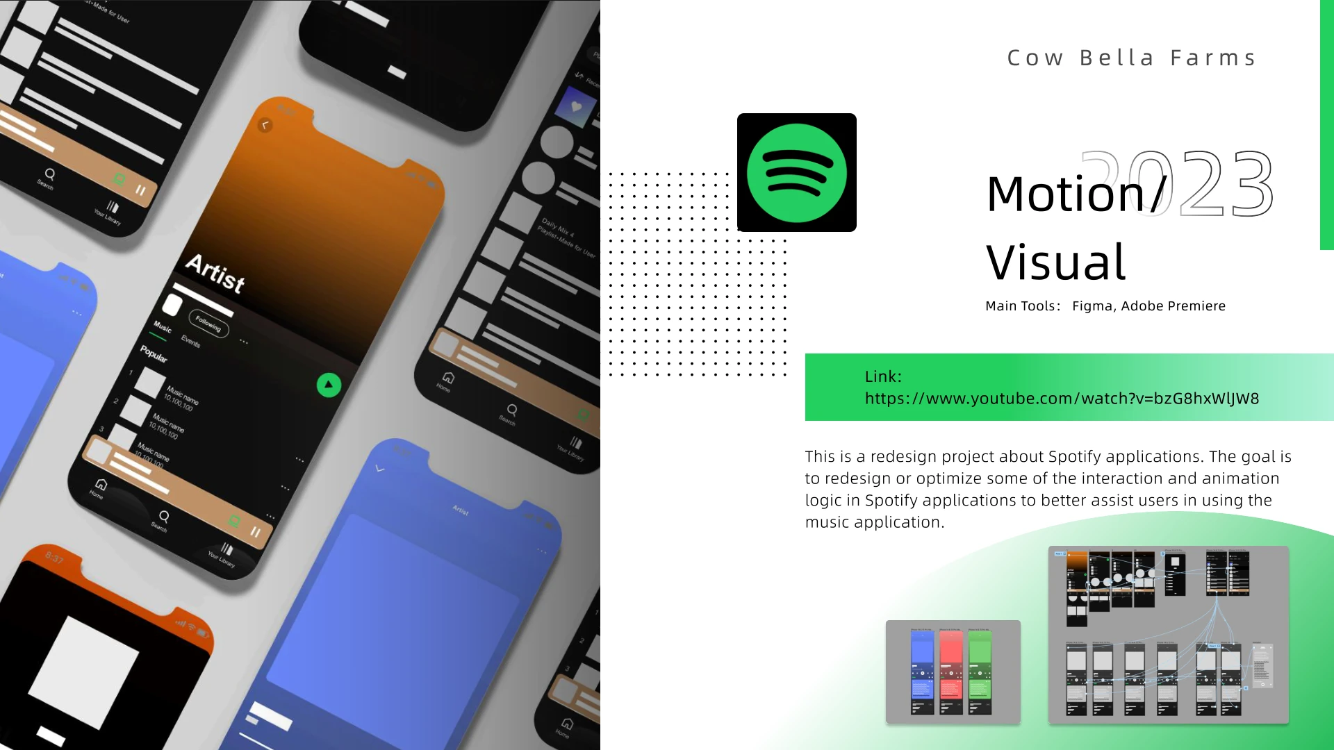 Original Spotify Motion Visual project board